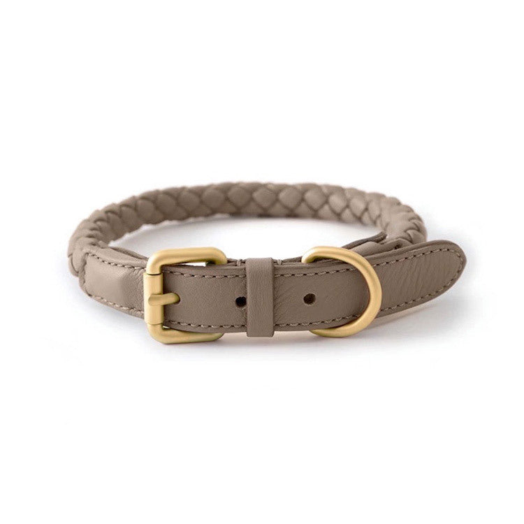 Premium-Set Hundehalsband und Leine aus PU Leder original